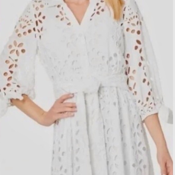 Lilly Pulitzer Dresses & Skirts - NWT Lilly Pulitzer Amrita Midi White Eyelet Dress